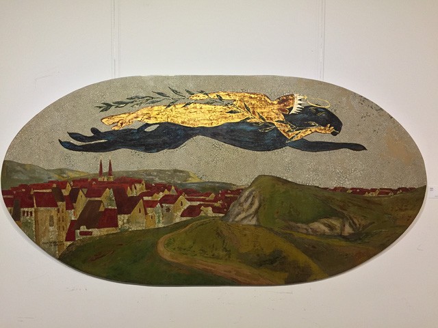 年輕畫家范青全的磨漆作品“國王”。（圖源：互聯網）