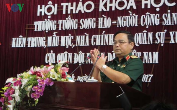 國防部副部長黎瞻在研討會上致開幕詞。（圖源：VOV）