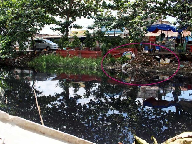 Ｂ涌的一段流域積滿垃圾，臭氣熏天。