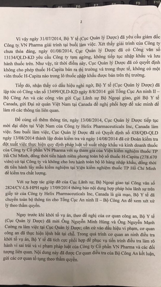 按規定給 VN Pharma 簽發進口許可證 ảnh 1