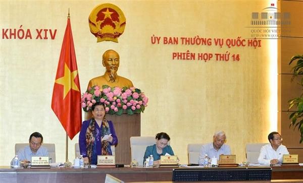 國會副主席從氏放在會議上發表講話。(圖源:Quochoi.vn)