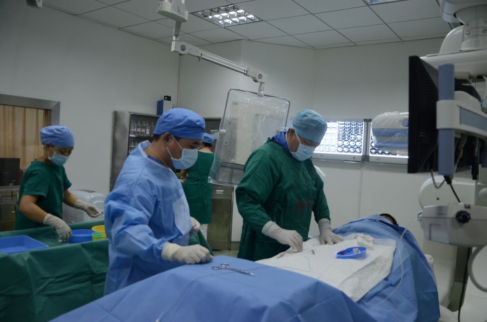 微創治療室（介入治療手術中）。