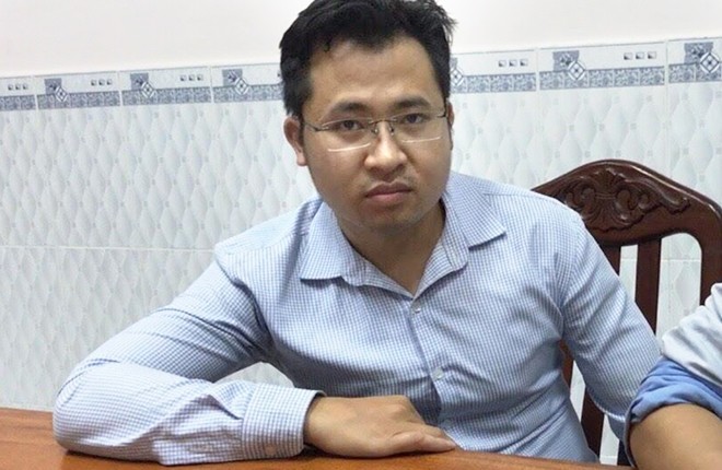 被捕的歹徒黃廷創。（圖源：H.Sơn）