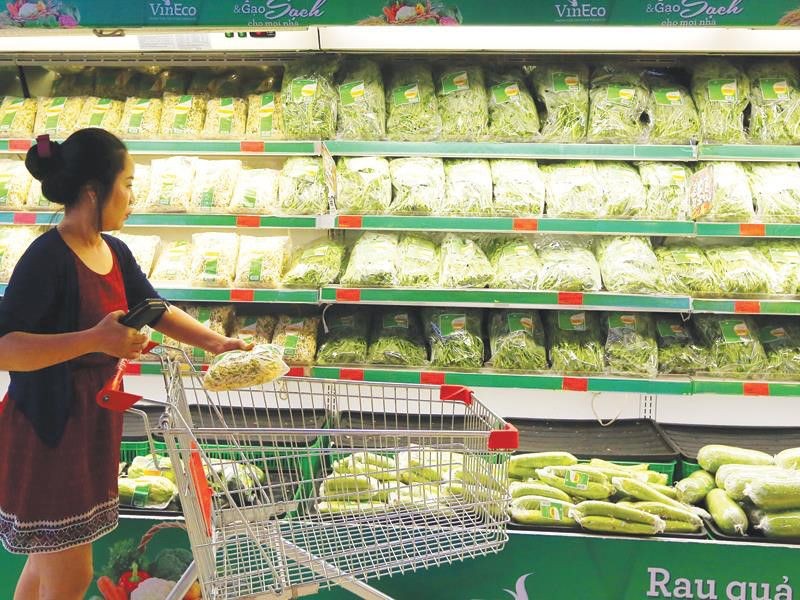 VinMart超市的果蔬區。