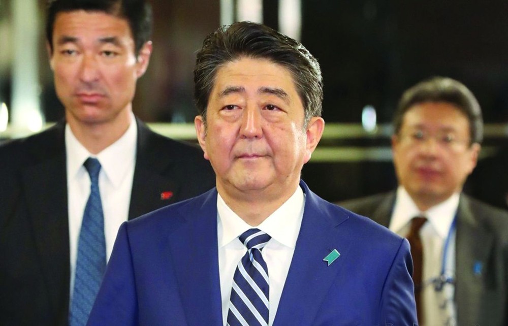 競選中的安倍晉三。 （圖源：互聯網）