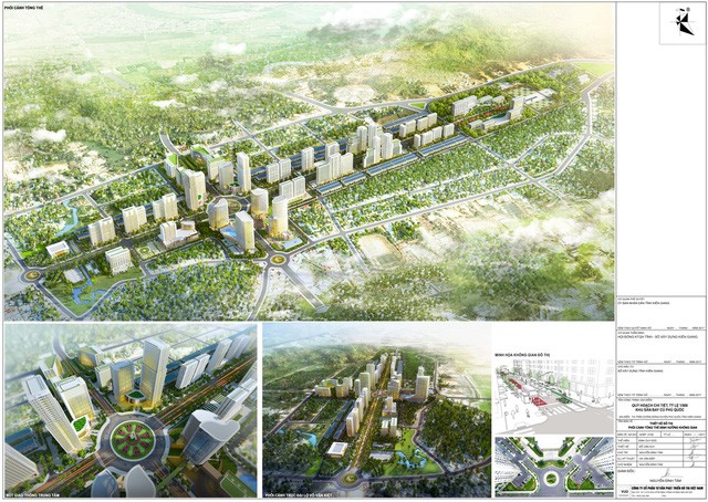 富國島舊機場將規劃成為現代化都市。圖為該都市總體設計透視圖。（圖源：堅江省建築廳）