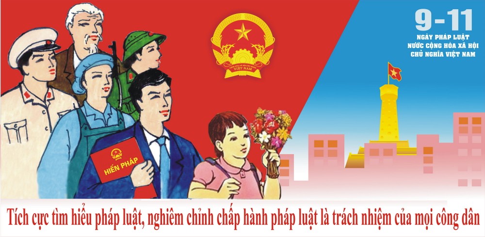 圖為“一一‧九”越南法律日宣傳海報。(圖源:司法部網站)