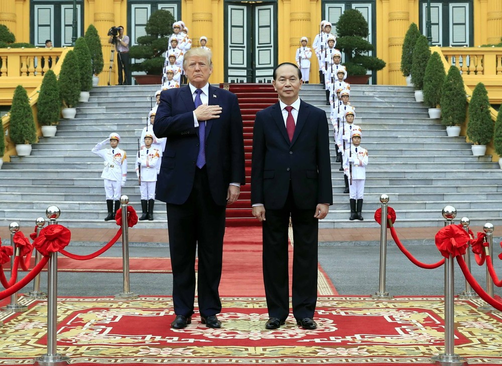 越南黨政領導迎接美中兩國元首 ảnh 1 越南黨政領導迎接美中兩國元首 ảnh 1