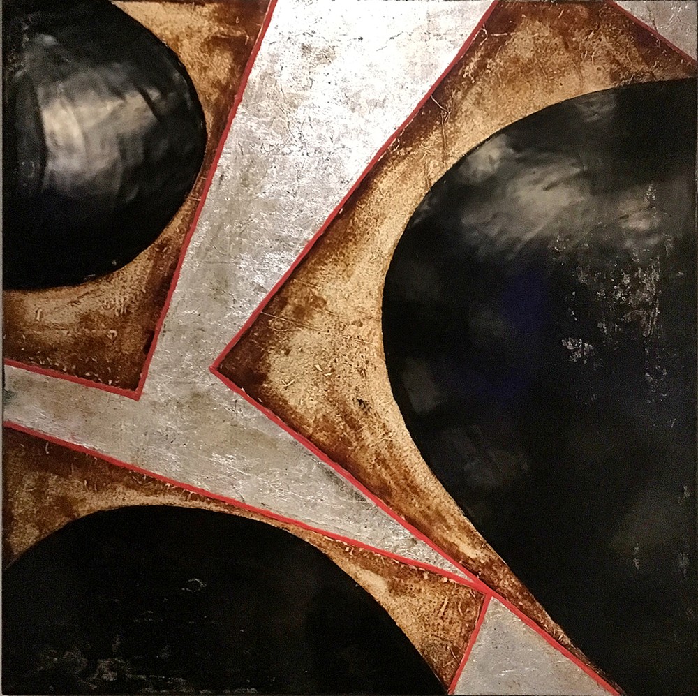 汪天亮《重構之美》作品贈送給市博物館收藏。