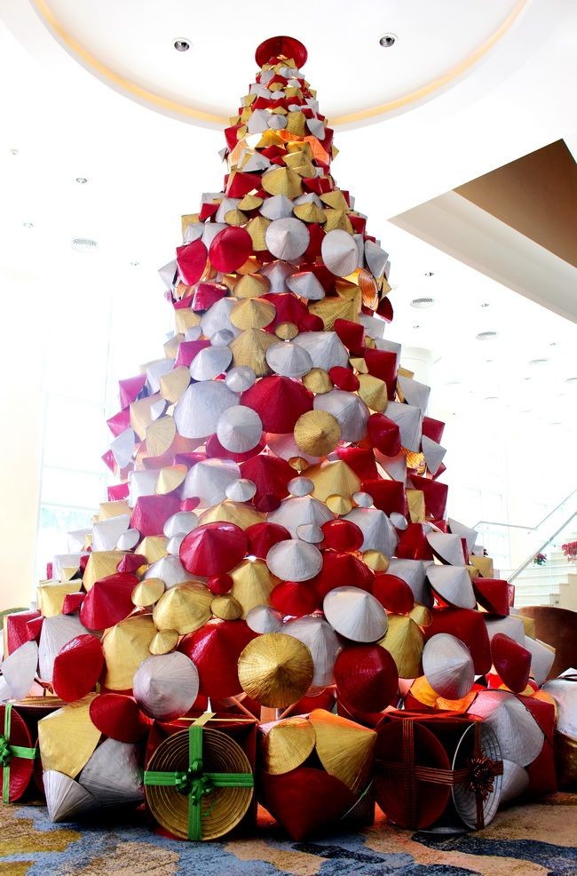 別具獨特的斗笠聖誕樹。