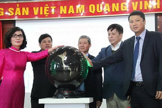 圖為河內市企業網站開通儀式。（圖源：草英）
