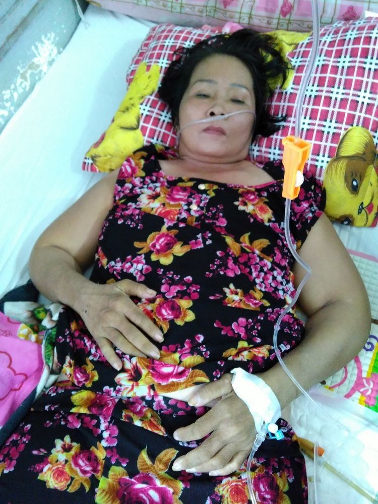 曾妹病情嚴重，目前仍在腫瘤醫院接受醫治。