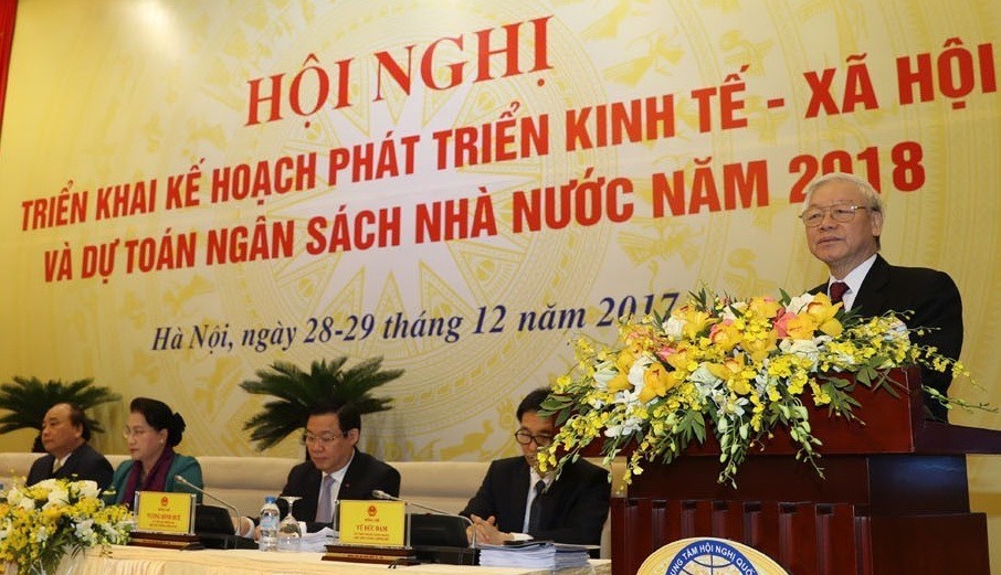 阮富仲總書記作指導發言。