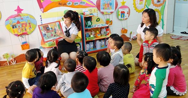 幼兒園師生互動一瞥。（示意圖源：互聯網）