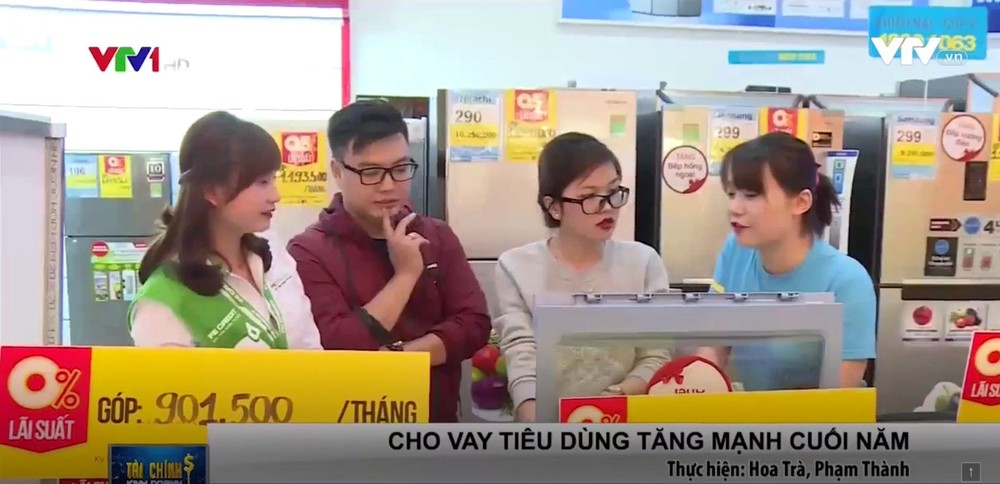 據國家財政監察委員會的財政市場總體報告顯示，去年的消費信貸約增65%，繼續比前年的50.2%高。（圖源：VTV視頻截圖）