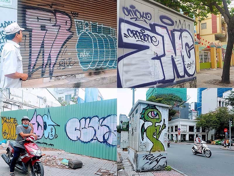 街道上到處可見的“塗鴉”。