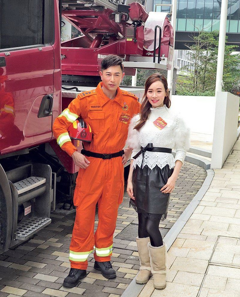 陳鍵鋒與楊思琦合作拍港台劇集《火速救兵IV》。（圖源：互聯網）
