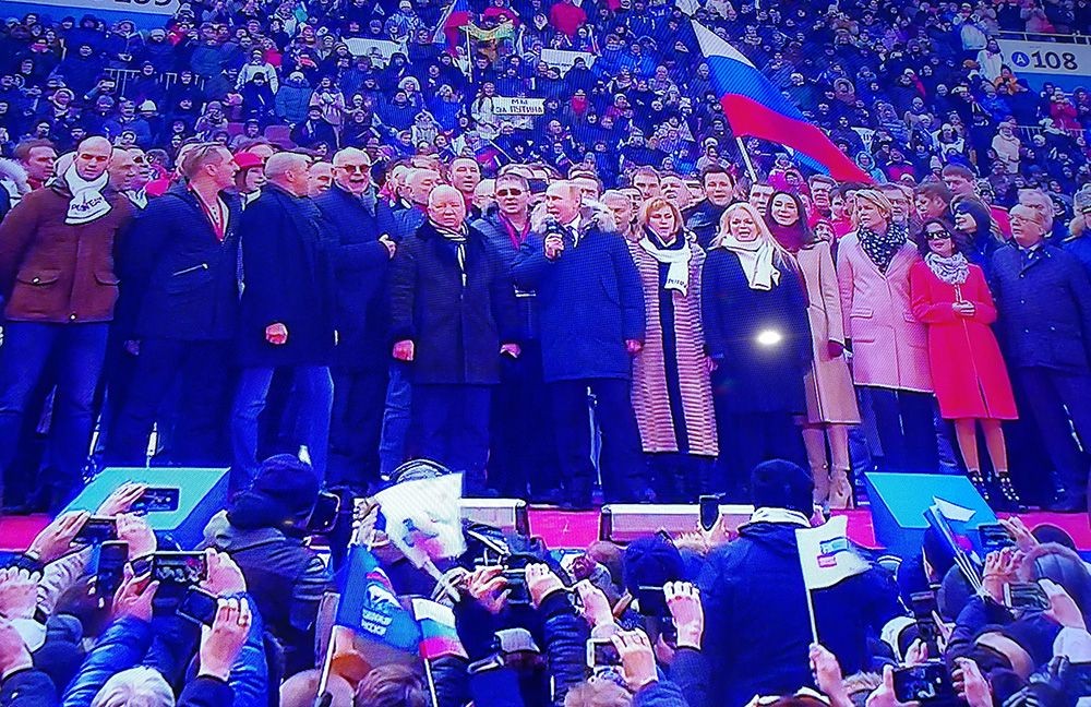 普京在集會現場。（圖源：互聯網）