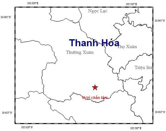昨(13)日3時8分左右，當地已發生一場3.0 級地震，隨後5分鐘又出現餘震。星號表示震中位置。（圖源：地球物理院）