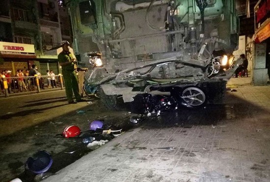 卡車在日前凌晨於舊邑郡潘文治街造成嚴重交通事故。