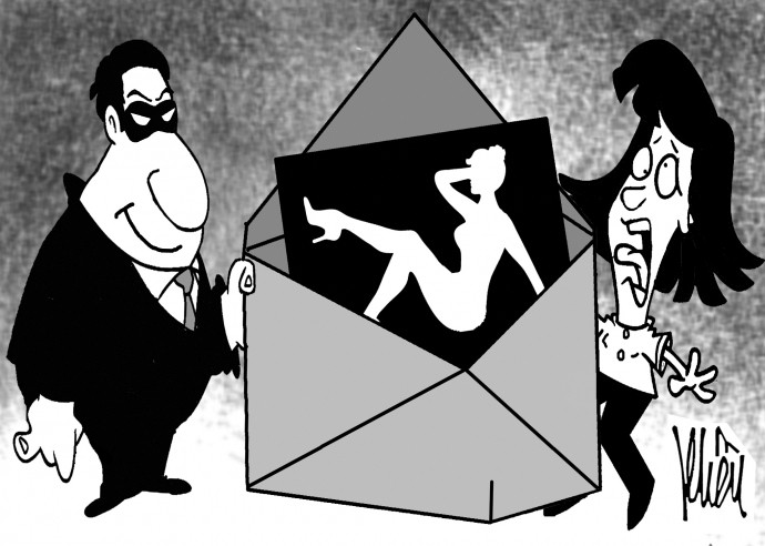 幼兒園老師控訴舊情人散發床照。（示意圖源：Khều）