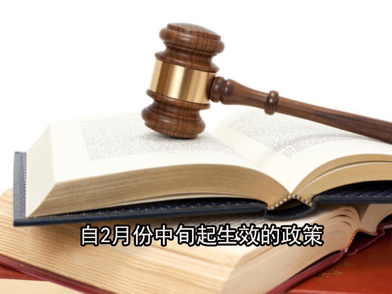 自2月份中旬起生效的政策。（示意圖源：互聯網）