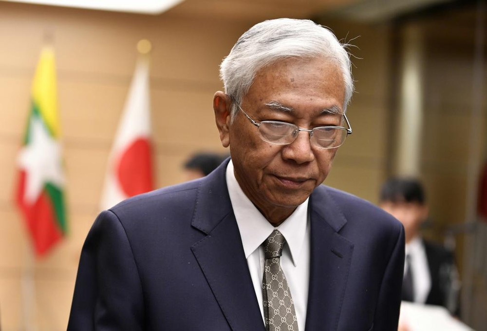 緬甸總統吳廷覺。（圖源：AP）