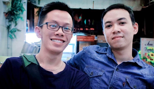 熱心回饋社群的一對好朋友：阮中源（左）及裴明英。