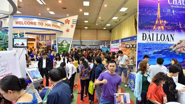 圖為2018年越南國際旅遊展一瞥。