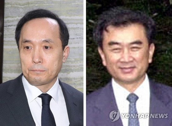 左為金相均、右為金昌善。 (圖源:韓聯社)