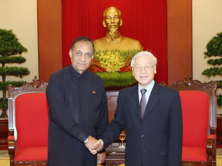 阮富仲總書記接見賈亞蘇里亞議長。(圖源:智勇)