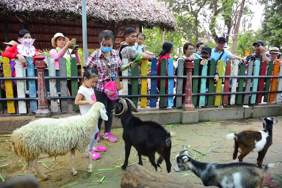 民眾參觀動物園。