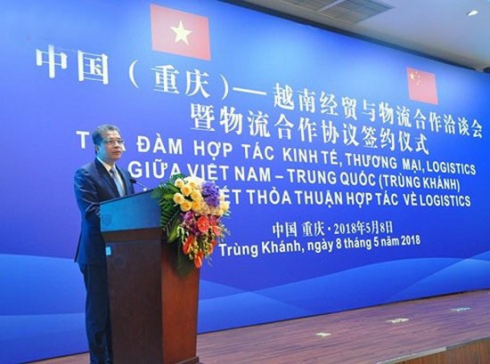 鄧明瑰大使在座談會上發表講話。（圖源：VOV）