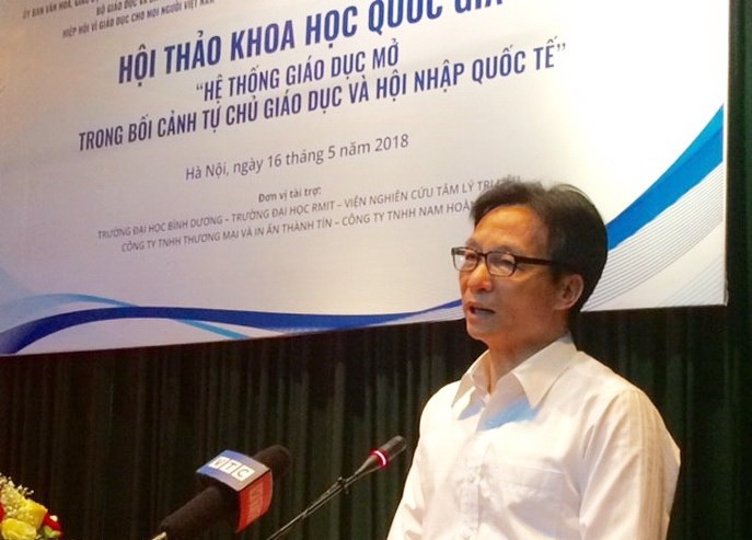 政府副總理武德膽在研討會上致詞。（圖源：和清）