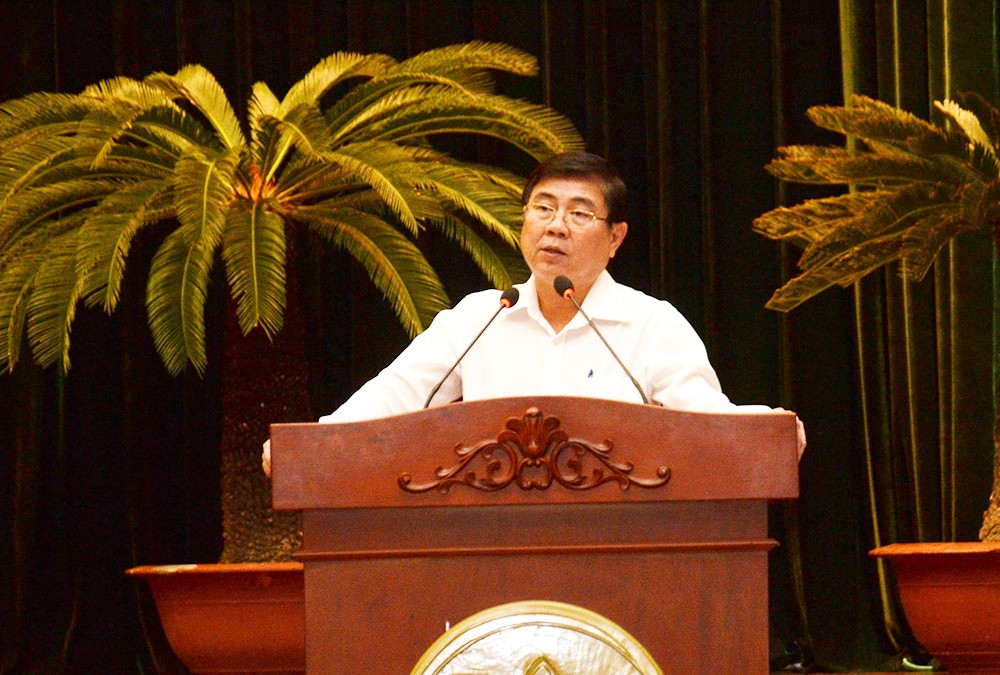 市人委會主席阮成鋒主持會議。（圖源：PC）