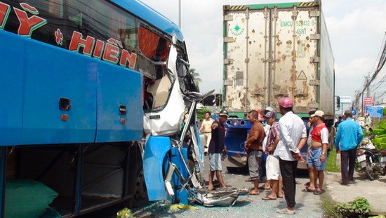 該起交通事故現場。（圖源：Vietnamnet）