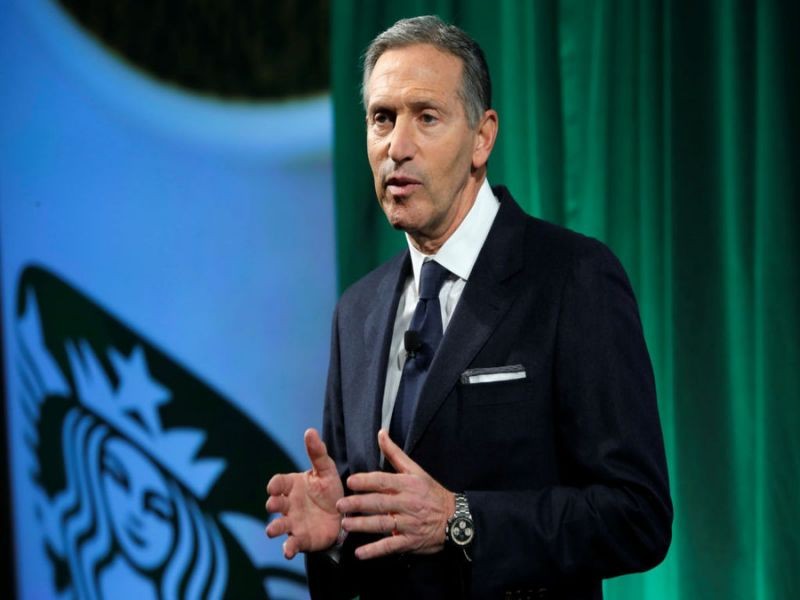 星巴克執行董事長舒爾茨(Howard Schultz)退休,傳有意競選總統。(圖源:互聯網)