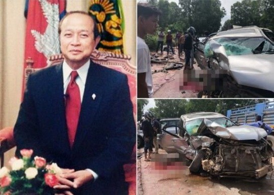 柬埔寨親王車隊慘遭車禍,王妃重傷不治。(圖源:東網)