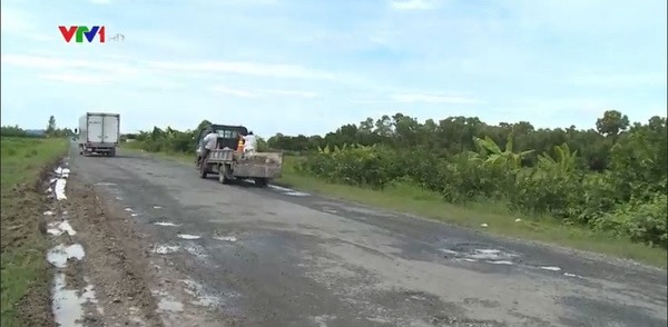 管露-鳳協路線當前損壞嚴重。（圖源：VTV）