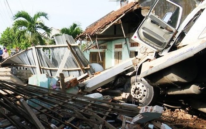 該起交通事故現場。（圖源：黃燕）
