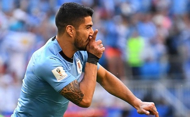 蘇亞雷斯（Suarez）慶祝進球。（圖源：互聯網）