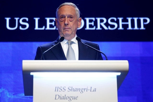 美國國防部長馬蒂斯。（圖源：路透社）