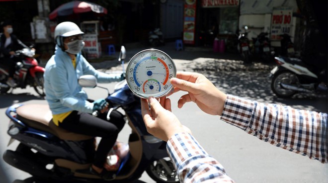 河內戶外氣溫逾 40 度。（圖源：祖國報）