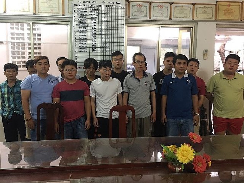 被拘留的部份賭球者。（圖源：公安機關提供）