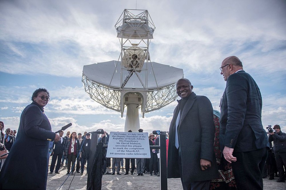 MeerKAT望遠鏡揭幕式一瞥。（圖源：AFP）