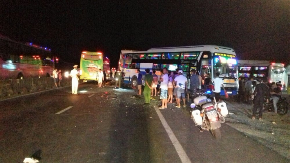 該起交通事故現場。（圖源：VOV）