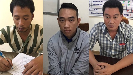 被抓獲的3名歹徒。