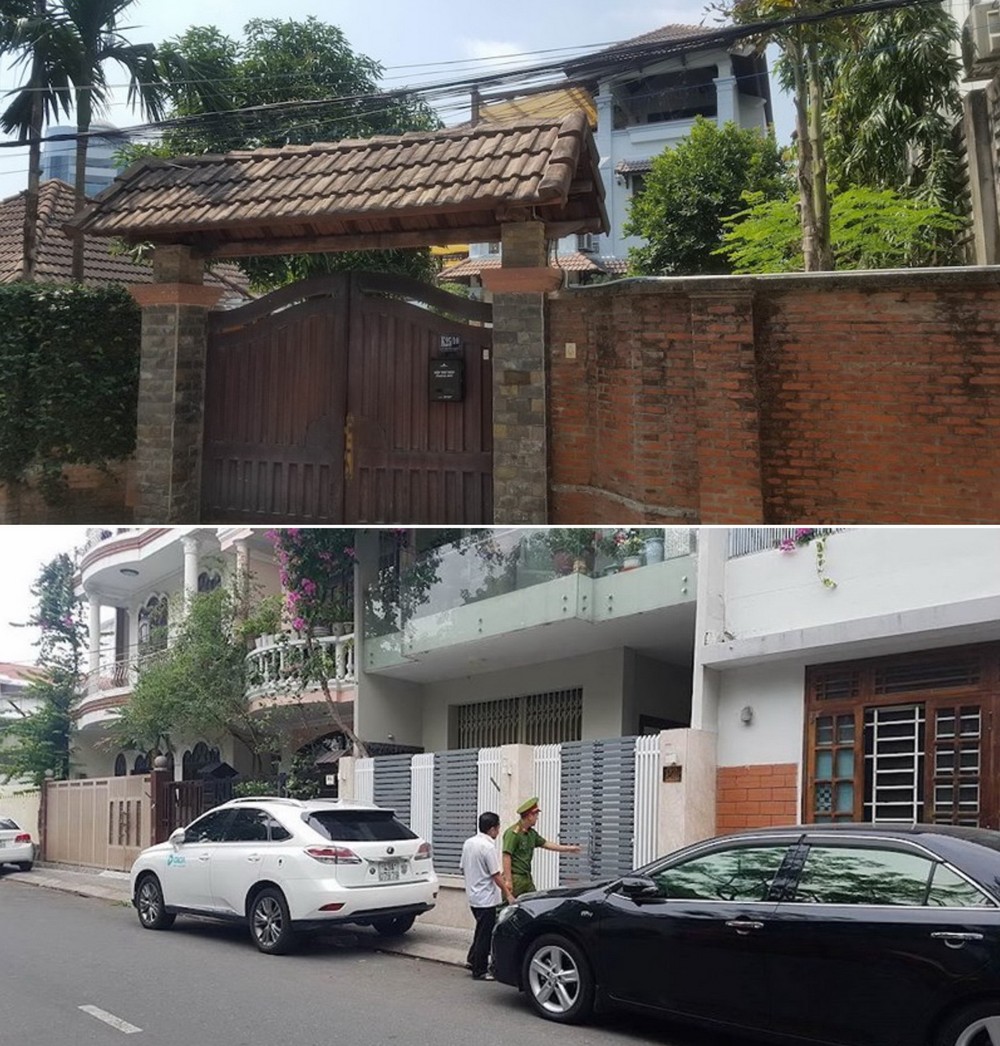 上下圖分別為兩名峴港市原人委會主席陳文明和文友戰的私宅。（圖源：黎飛 - 晉越）