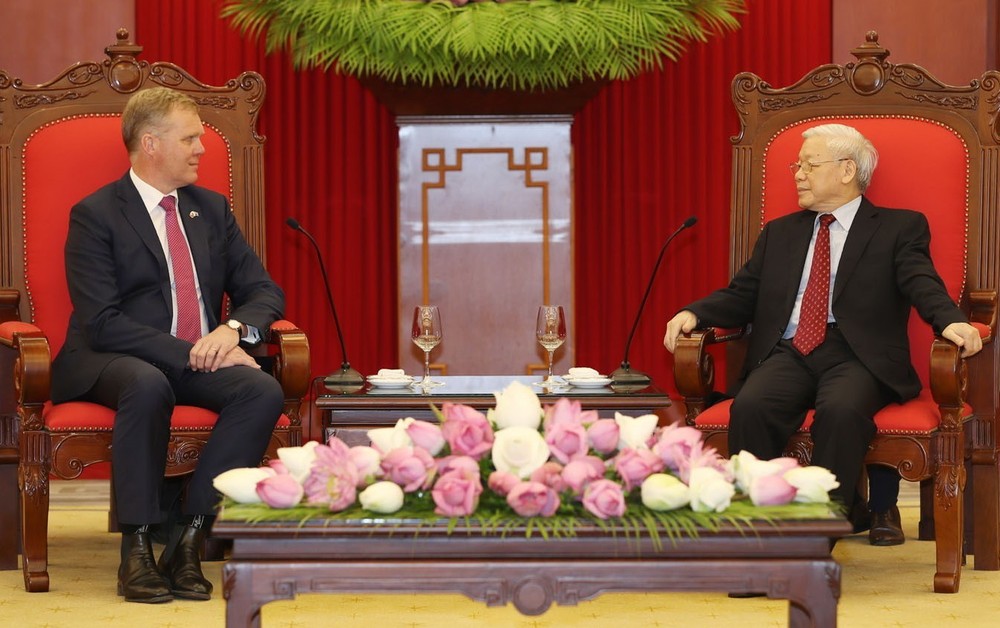 阮富仲總書記接見托尼‧史密斯議長。