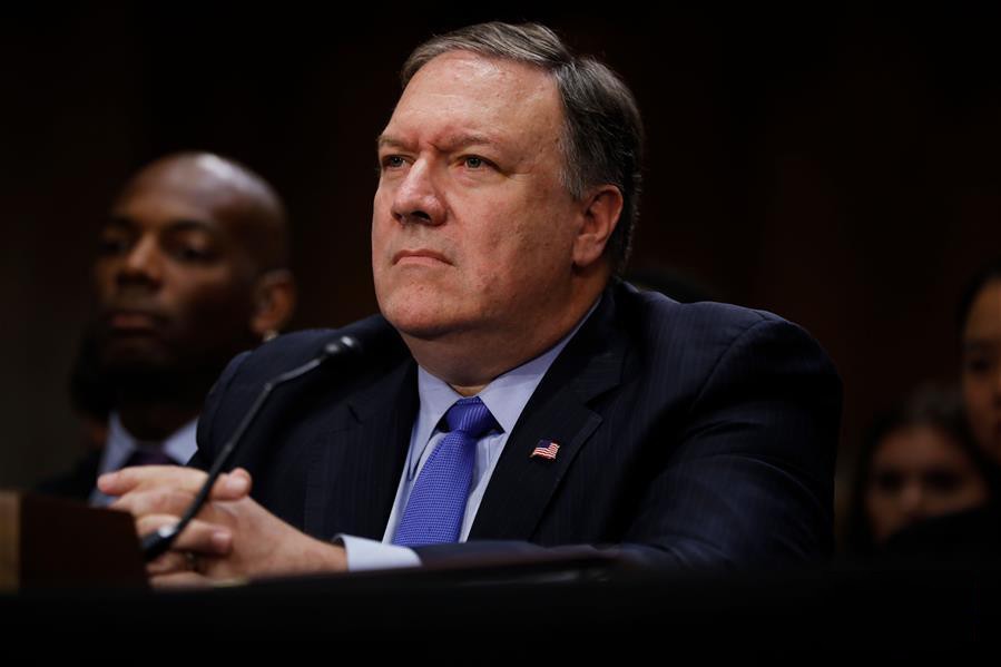 當地時間7月25日，在美國華盛頓，美國國務卿蓬佩奧出席聽證會。（圖源：新華網）